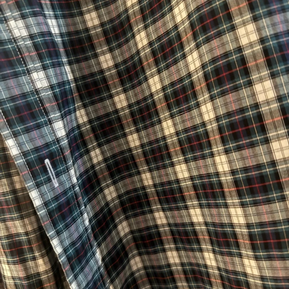 J Crew Shirt Mens XL Blue Ludlow‎ Button Up Long Sleeve Plaid 120s 2 Ply Cotton